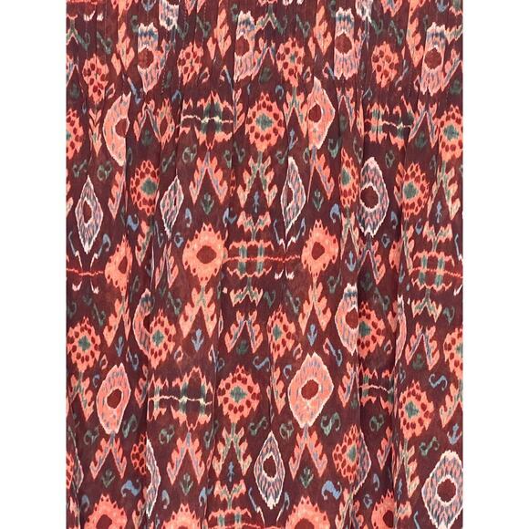 Ulla Johnson Miray Silk Horizon Long Sleeve Ruffle Trim Blouse Garnet Women's 2 - Picture 14 of 14